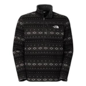 The North Face Fleece Men Size 2XL Zip Pullover Aztec Geometric Black Gray White